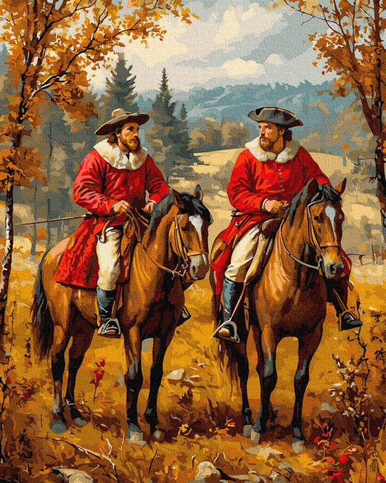 Set pictura pe numere, cu sasiu, Sub cerul nobil, 40x50 cm [1]