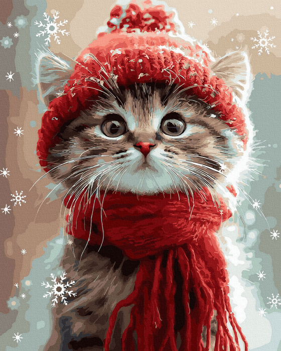 Set pictura pe numere, cu sasiu, Mustati inghetate, 40x50 cm [1]