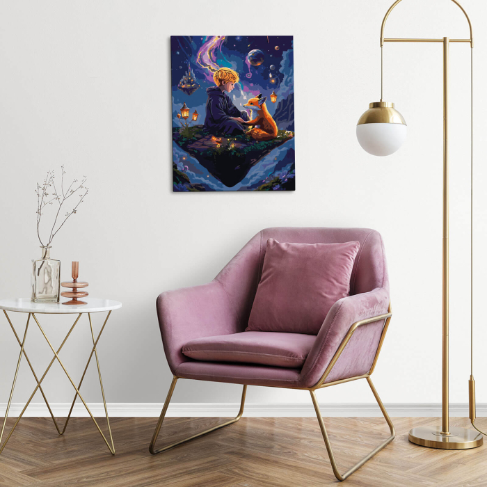 Set pictura pe numere, cu sasiu, Calatorie spre stele, 40x50 cm [5]