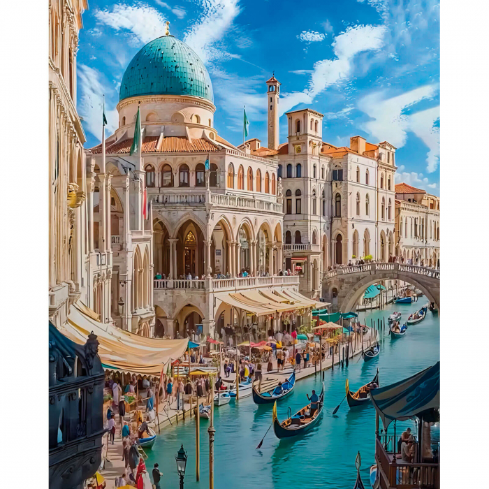 Set pictura pe numere, cu sasiu, Venetia eterna, 40x50 cm [1]