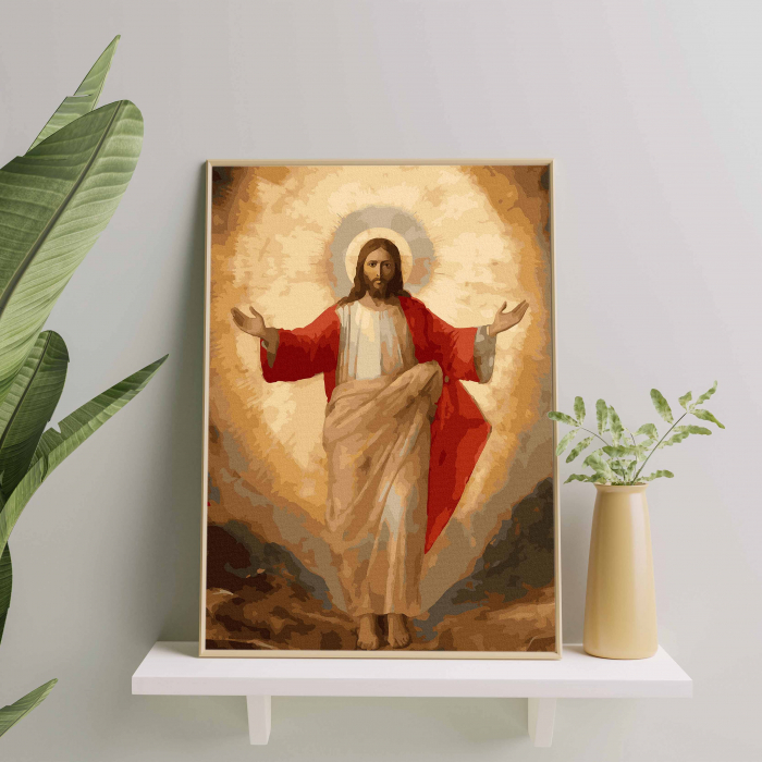 Set pictura pe numere, cu sasiu, Milostenia Domnului, 40x50 cm [4]