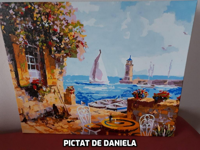 Set pictura pe numere, cu sasiu, Veranda at the Pier, 40x50 cm [2]