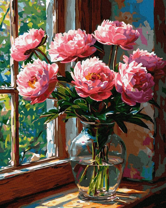 Set pictura pe numere, cu sasiu, Atingere de primavara, 40x50 cm [1]