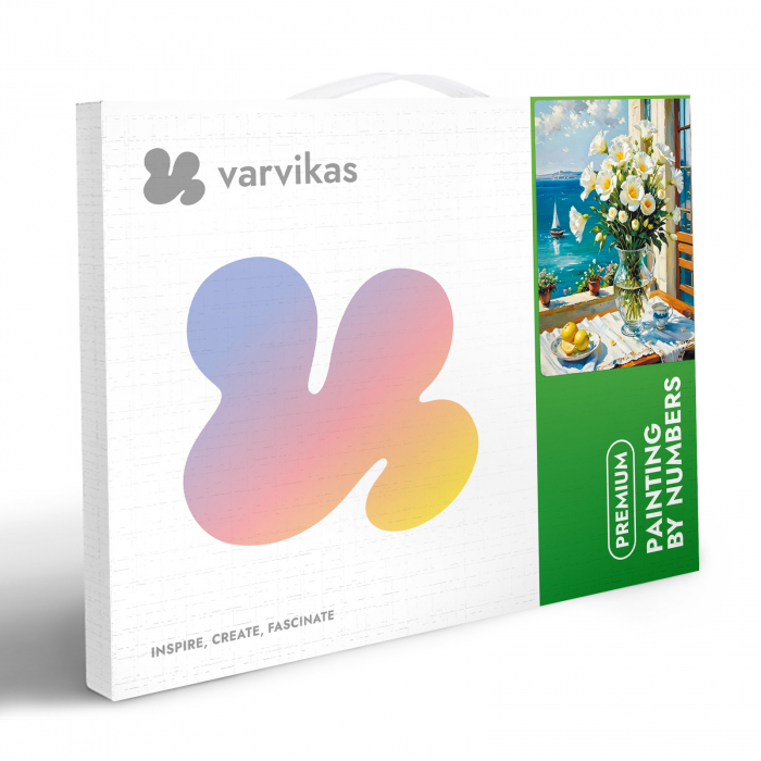 Set pictura pe numere, cu sasiu, Vedere la mare, 40x50 cm [6]