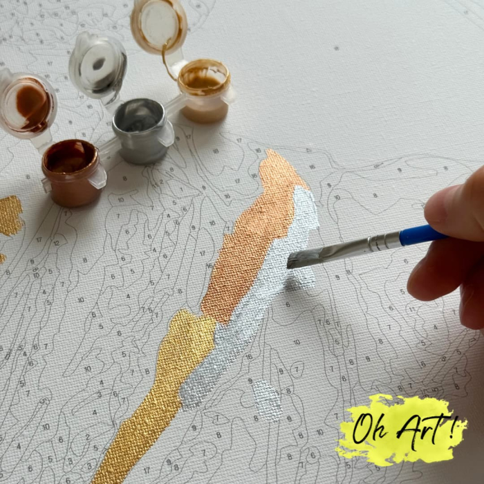 Set pictura pe numere, cu sasiu, Farmecul bujorilor, 40x50 cm [6]