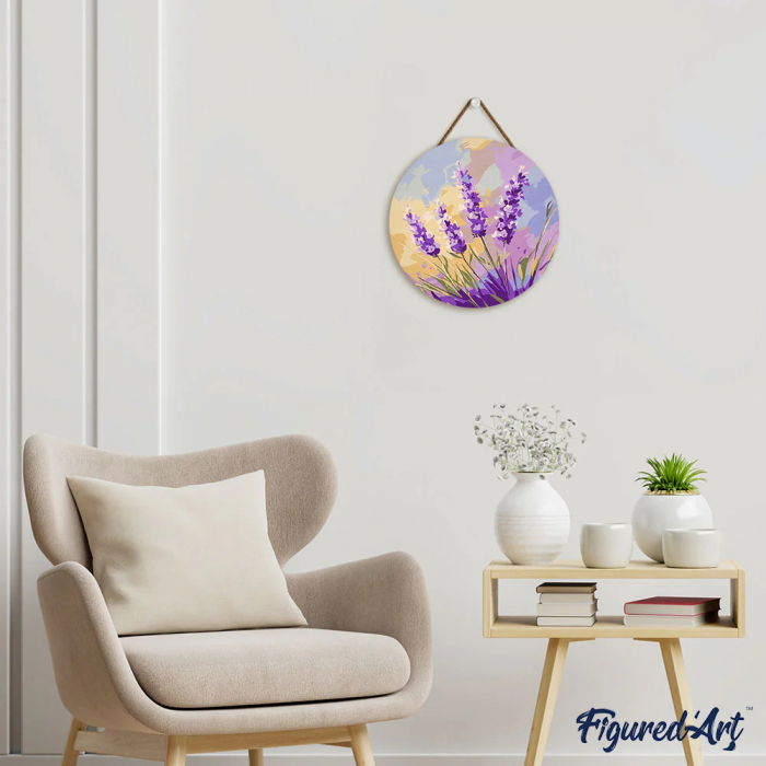 Set pictura pe numere rotunda, pe lemn, Levantica, Ø30cm [6]