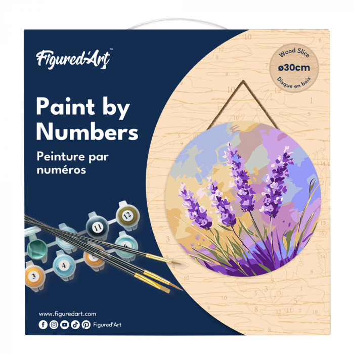 Set pictura pe numere rotunda, pe lemn, Levantica, Ø30cm [7]