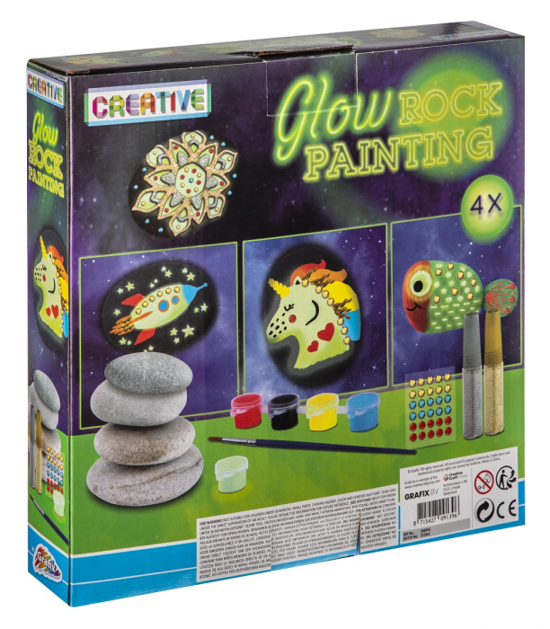 Set pictura pe pietre fosforescent, 4 buc [2]