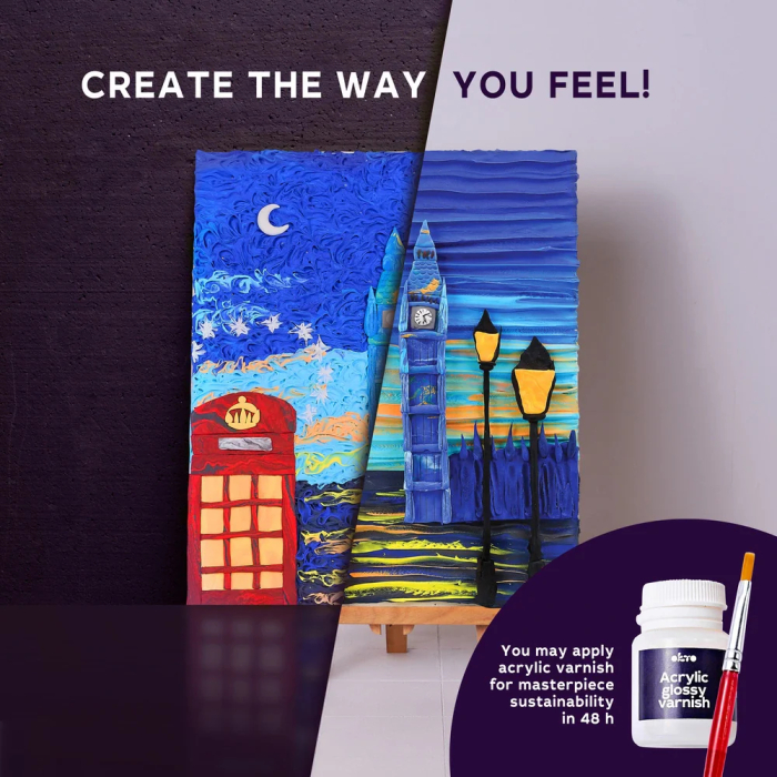 Set pictura senzoriala 3D cu argila usoara, Londra, 30x40 cm [6]