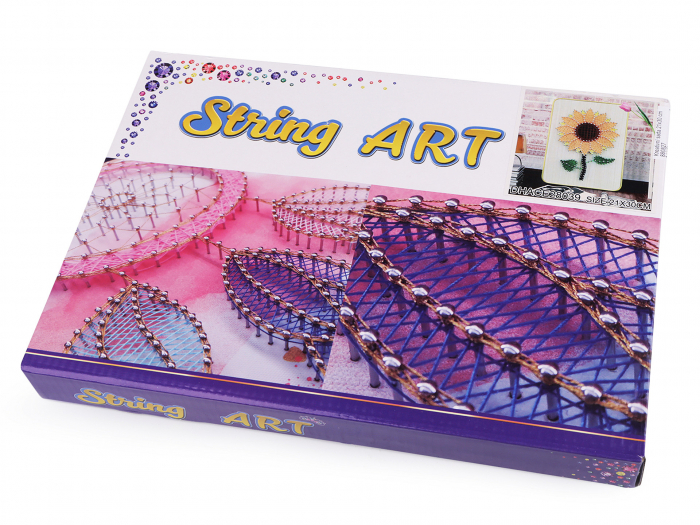 Set String Art, Floarea soarelui, 10 culori, 21x30 cm [3]