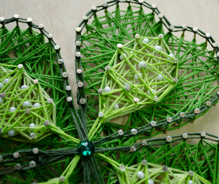 Set String Art, Trifoi, 4 culori, 19x29 cm [3]