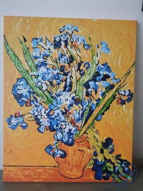 Set pictura pe numere, cu sasiu, Irisi - Van Gogh, 40x50 cm [2]