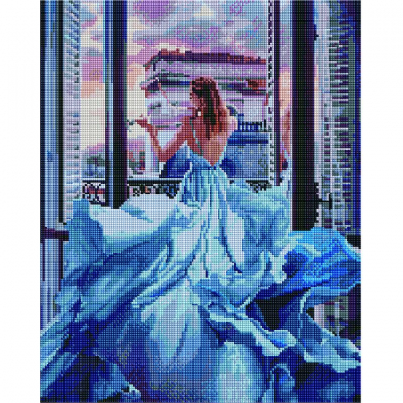 Set goblen cu diamante, cu sasiu, Muzica fara limite, 40x50 cm [0]