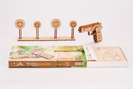 Puzzle 3D Mecanic, Pistol cu tinte, 65 piese [8]