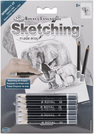 Mini-set schita grafica, Elefant si pui, A5 [1]