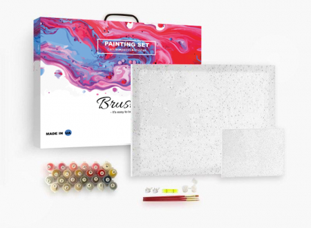 Set pictura pe numere, cu sasiu, Flori de primavara, 40x50 cm [2]