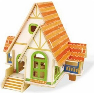 Puzzle 3D din lemn, Cabana, 20 piese [2]