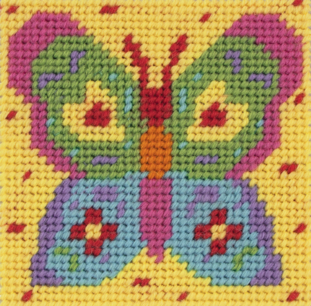 Primul meu set de broderie, Fluture, 10x10cm [0]