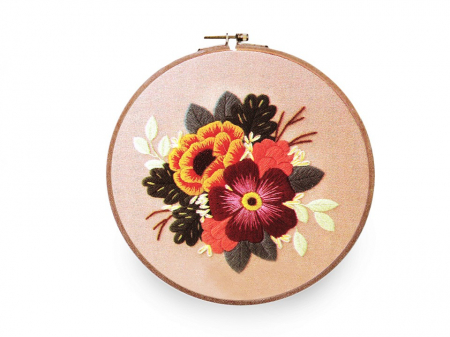 Set pentru brodat cu imprimeu, fara gherghef, Buchet vintage [0]