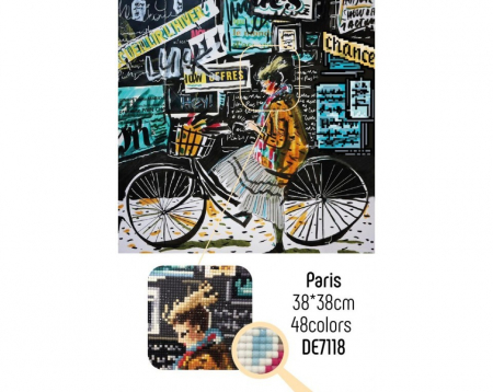 Set goblen cu diamante, fara sasiu, Paris, 38x38cm [1]