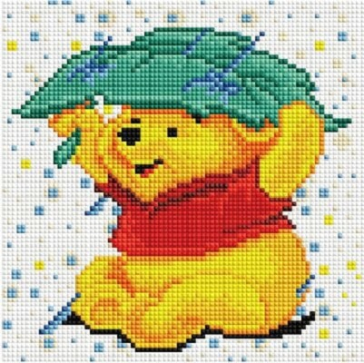 Set goblen cu diamante, cu sasiu, Winnie the Pooh, 20x20 cm [0]