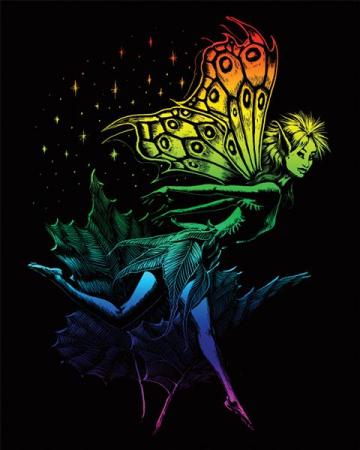 Set gravura folie curcubeu, Zana dansatoare, A4 [0]