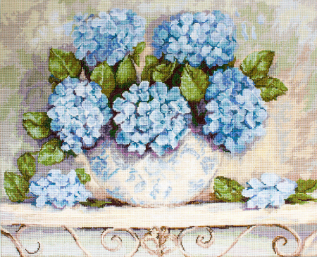Set goblen, Hortensii, 27.5x22 cm