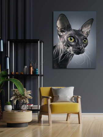 Set goblen cu diamante, cu sasiu, Sphynx, 50x65 cm [5]