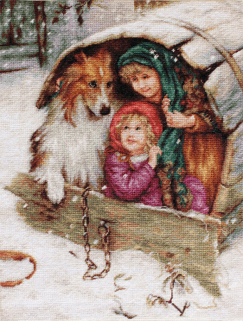 Set goblen, Sub adapostul lui Collie, 22x29 cm [0]