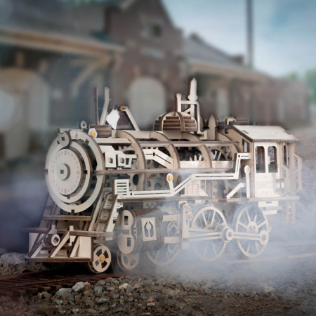 Puzzle 3D Locomotiva, Lemn, 349 piese [2]