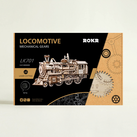 Puzzle 3D Locomotiva, Lemn, 349 piese [4]