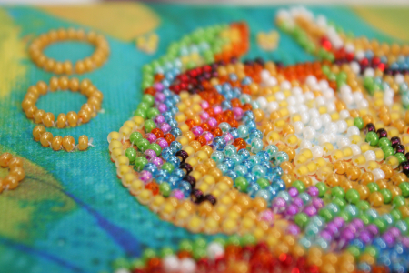Mini-set broderie cu margele cusute, Iris, 12 culori [1]