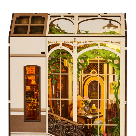 Book nook, Cotor de carte DIY, Cafeneaua din vacanta, 171 piese [10]