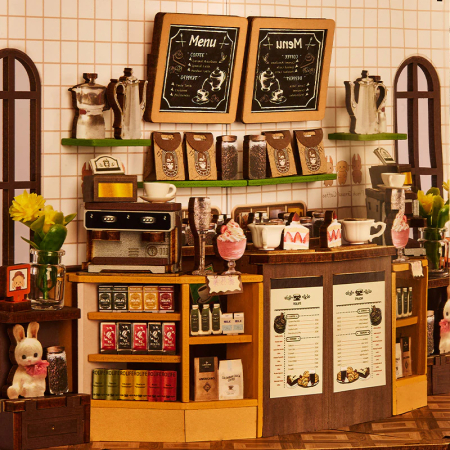 Book nook, Cotor de carte DIY, Cafeneaua din vacanta, 171 piese [7]