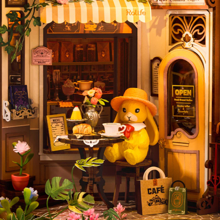 Book nook, Cotor de carte DIY, Cafeneaua din vacanta, 171 piese [8]