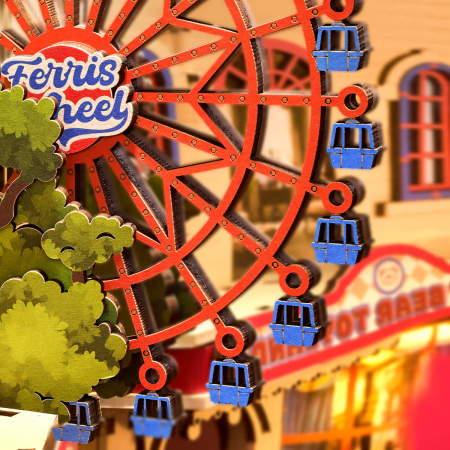 Book nook, Cotor de carte DIY, Parc de distractie din poveste, 257 piese [5]