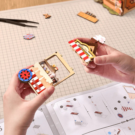 Book nook, Cotor de carte DIY, Parc de distractie din poveste, 257 piese [11]