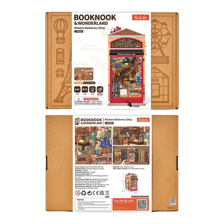 Book nook, Cotor de carte DIY, Papetaria inteleptilor, 472 piese [16]