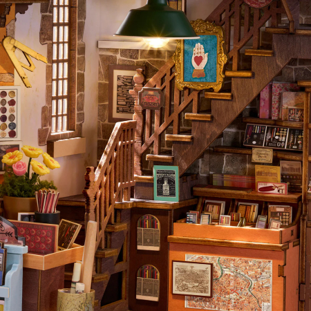 Book nook, Cotor de carte DIY, Papetaria inteleptilor, 472 piese [14]