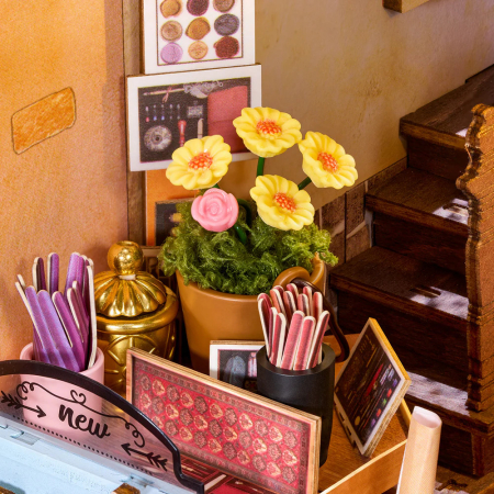 Book nook, Cotor de carte DIY, Papetaria inteleptilor, 472 piese [10]