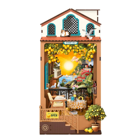 Casute DIY - Book nook, cotor de carte DIY, Insula soarelui rasare, 284 piese
