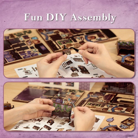 Puzzle 3D, Cotor de carte DIY, Libraria de astrologie, 155 piese [9]