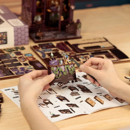 Puzzle 3D, Cotor de carte DIY, Libraria de astrologie, 155 piese [10]