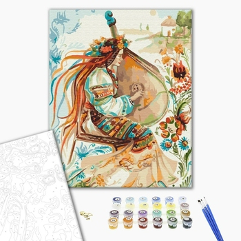 Set pictura pe numere, cu sasiu, Cantec Popular, 40x50 cm [1]