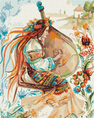 Set pictura pe numere, cu sasiu, Cantec Popular, 40x50 cm [0]