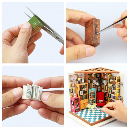 Book Nook, Casuta DIY, Biblioteca lui Sam, 220 piese [7]