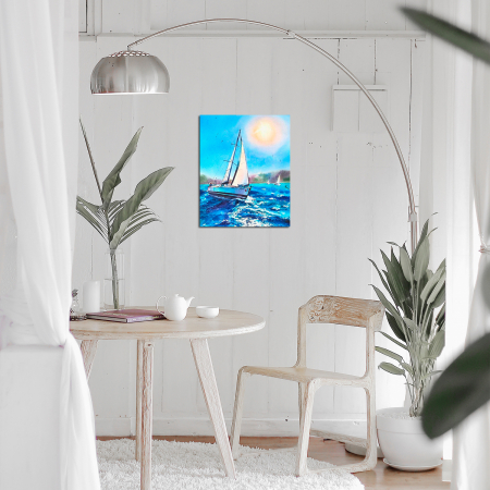 Set goblen cu diamante, cu sasiu, Barca pe Mare [4]