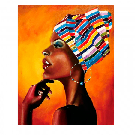 Set goblen cu diamante, cu sasiu, Portret african [0]