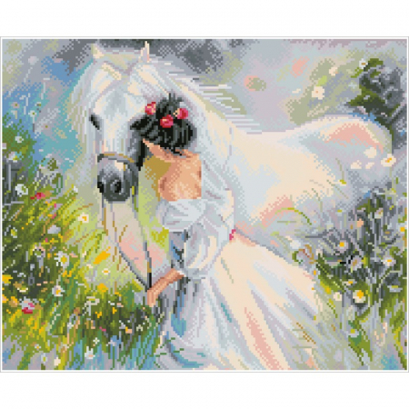 Set goblen cu diamante, fara sasiu, Camp de vise, 41x50cm [0]