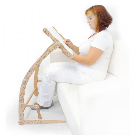 Gherghef de podea, reglabil, cu suport, 53x30 cm [2]